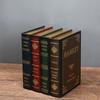 Dekoratives Bücherregal-Zubehör, Dekorationen aus falschen Büchern, Klappdeckel mit Hohlraum-Stauraum, Vintage-Dekor-Stil-Box, für Couchtisch, Auslage