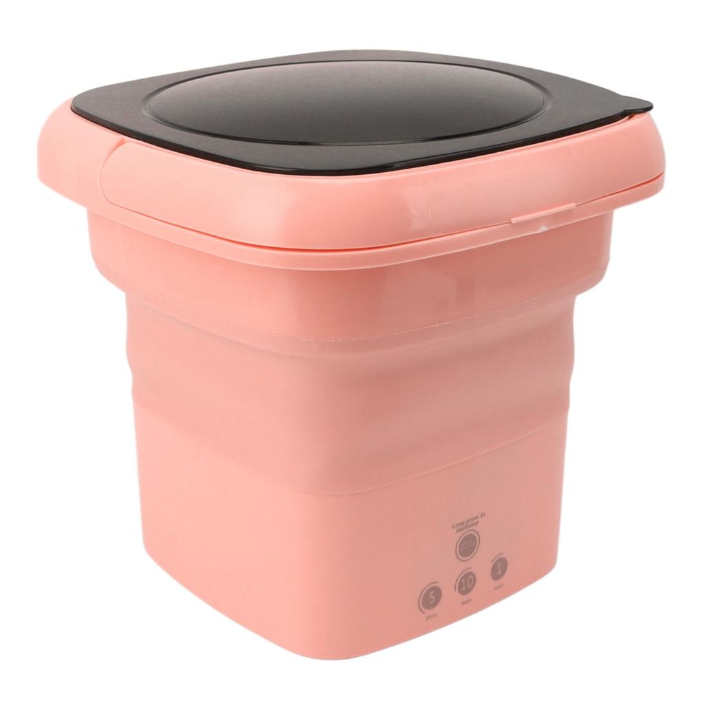 Foldable Washing Machine Mini Portable Bucket Laundry Washer with Black Lid for RV Travel Apartment