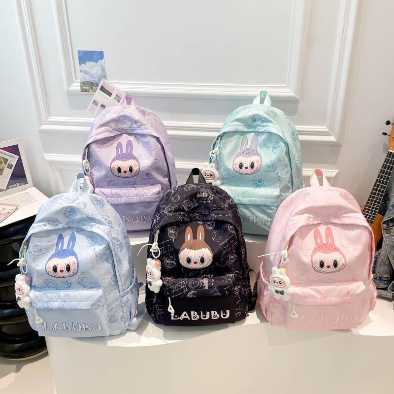 Pattern Highcapacity Cartoon Nylon Backpack Print Designs Girl Student Bag