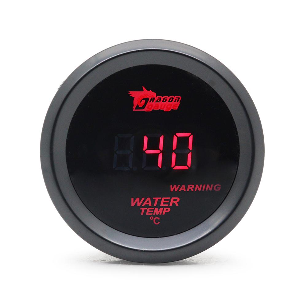 52mm Boost Gauge/Water Temp/Oil Temp/Oil Press/Voltage/Tachometer Gauge Digital Red led Black Case