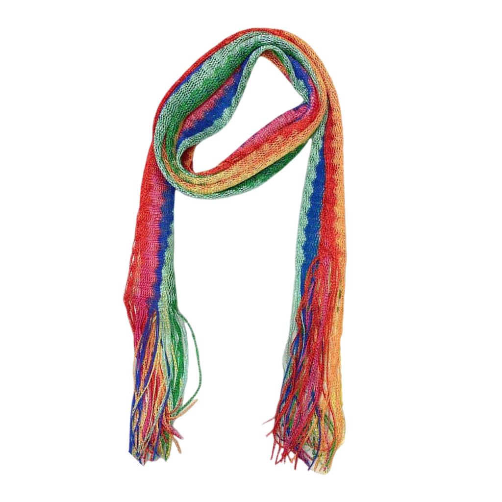 Lace Striped Neck Scarf With Tassels For Women and Teens Fashion Neck Accessories Perfect For Various Occasion Outfit