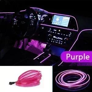 1M/3M/5M Car Interior Led Decorative Lamp EL Wiring Neon Strip For Auto DIY Flexible Ambient Light Party Atmosphere Diode