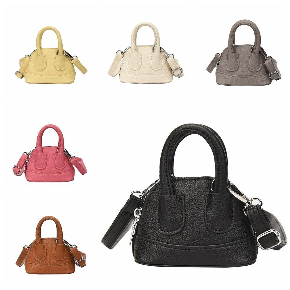 PU Leather Mini Crossbody Bag Korean Style Shell Bag Fashion Shoulder Bag  Girls