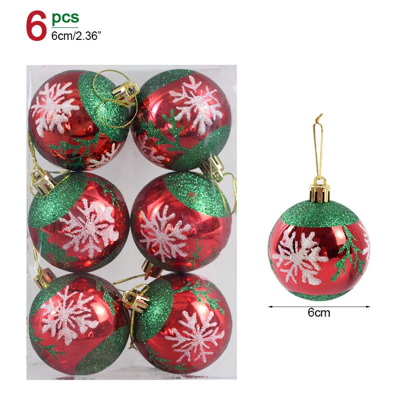 1box Christmas Balls Christmas Tree Ornaments Ball Xmas Hanging Tree Pendants Home Party Decor 2026 New Year Gift Noel Navidad