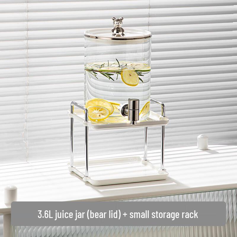 Tianxi Luxury Glass Cold Water Kettle with Faucet 3.6L