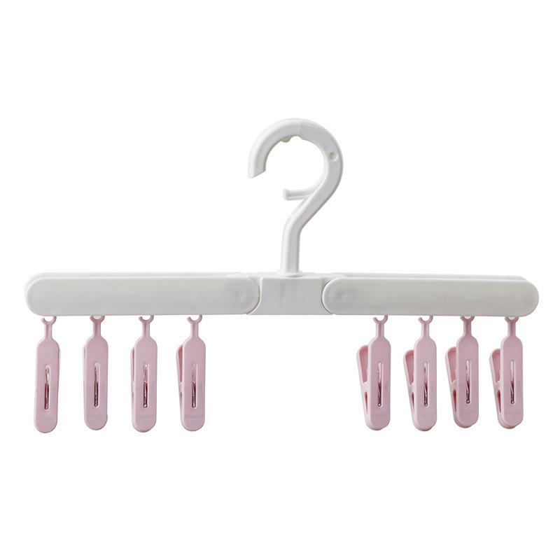1PCS 8/6 Clip Clothes Drying Rack Multi-purpose Foldable Student Underwear Drying Hats and Socks Artifact Folding Travel Portable Clip Drying