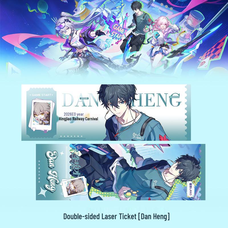 Honkai Star Rail Anniversary Jing Yuan Yao Guang Acrylic Standee & Laser Badge Pin Set