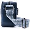 Trendy Bag with One Compartment for Stylish Women Made of Genuine Leather Vintage 22605 Blue