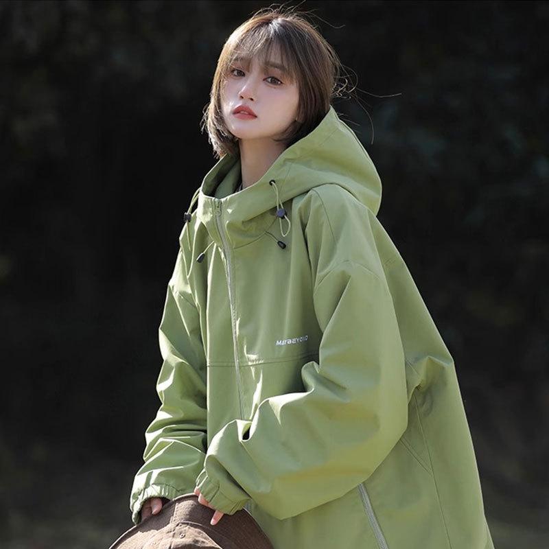 Unisex vodoodpudivá retro větrovka pro páry - ležérní, volná, jarní/podzimní outdoorové oblečení