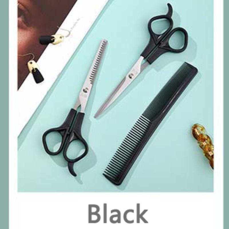 

3 шт./компл. парикмахерские ножницы для салона, набор парикмахерских ножниц, инструмент для стрижки, истончения волос, расческа, парикмахерские аксессуары чёрный
