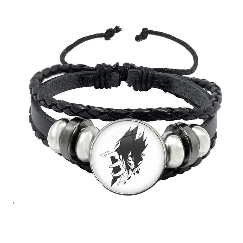 Fashion Accessory Gift For Kids Hot Creepypasta CREEPY PASTA TICCI TOBY Bracelet Glass Leather Bangle JEFF THE KILLER