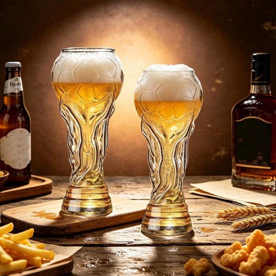 Trophy Beer Glass, High Borosilicate Glass Cup for Craft Beer, Large Capacity Soccer Trophy Mug, Bar Home Beer Cup Party Gift