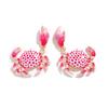 Creative Pink Crab Ear Stud Vintage Crab Claw Stud Earrings Trendy Crab Earrings  Girls