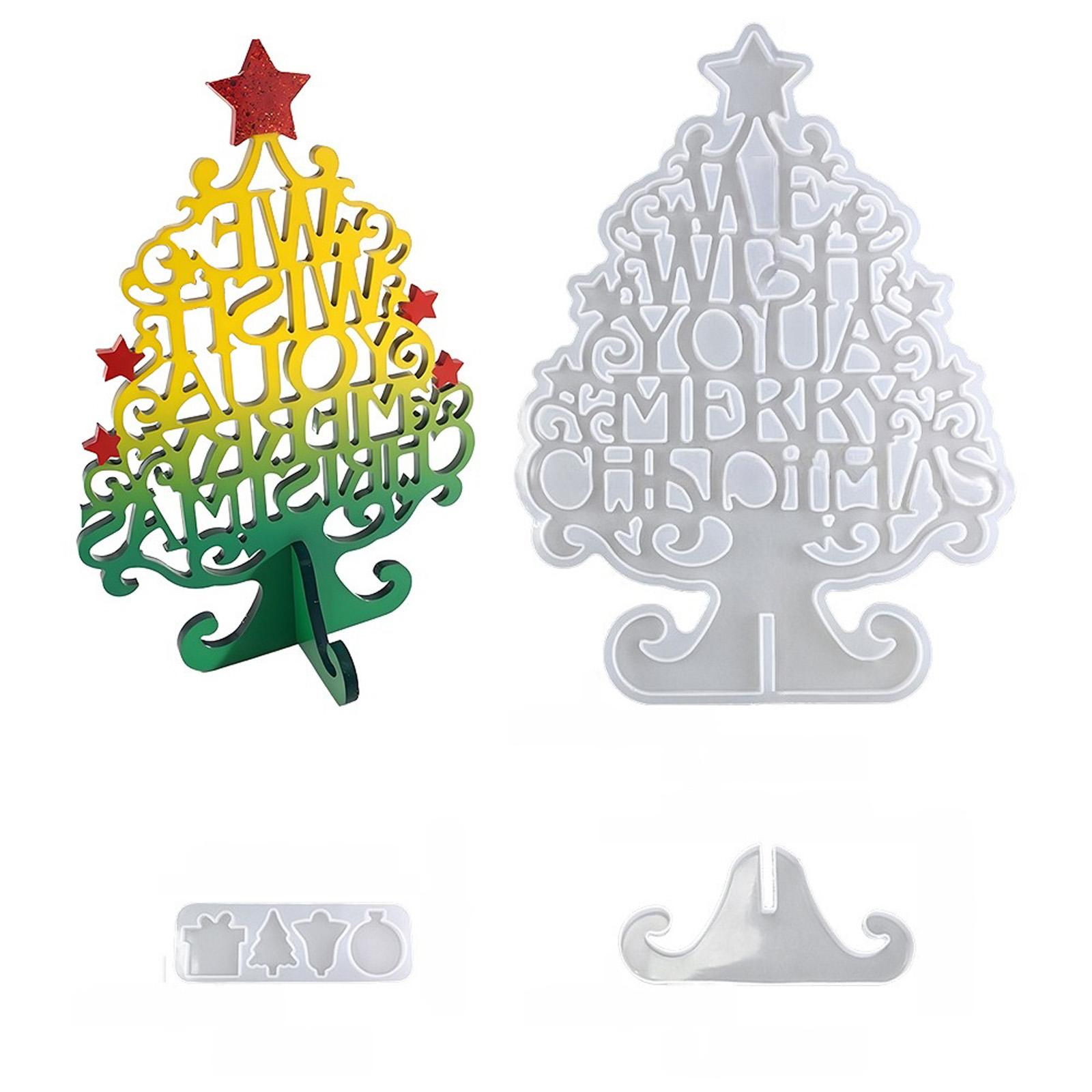 Silicone Figurines Decorating Moulds Silicone Texture Christmas Tree Shape for Crafts Party Supplies and Decorations 1