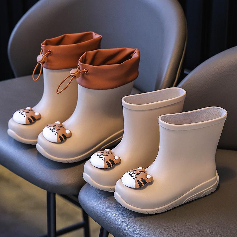 Kids' Waterproof Non-slip Rubber Rain Boots for Boys and Girls - Lightweight and Durable