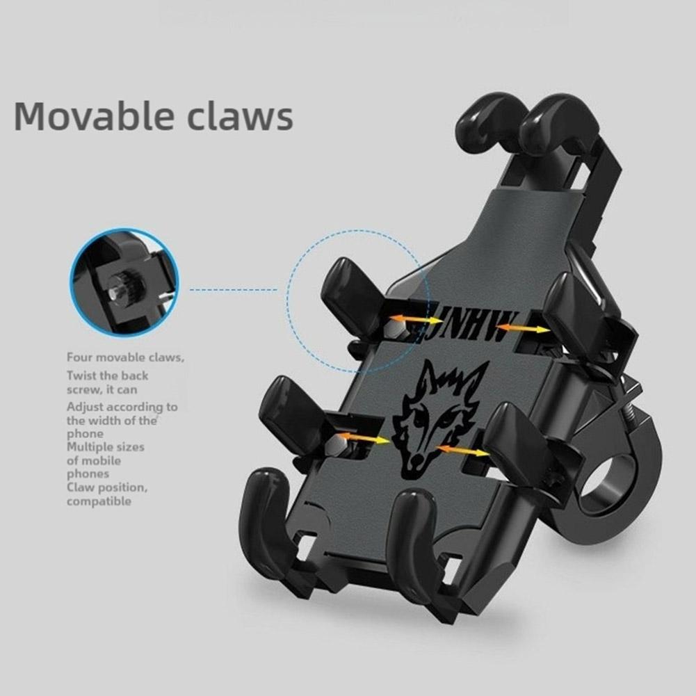 Universal Upgraded Eight Claws Mobile Phone Holder for Motorcycle Scooter ATV Bicycle E-bike Cell Phone Bracket