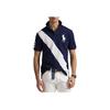 Polo Ralph Lauren Embroidered Slim Fit Button Short Sleeve Polo Shirt Men Tops Navy-Blue 710969620-001