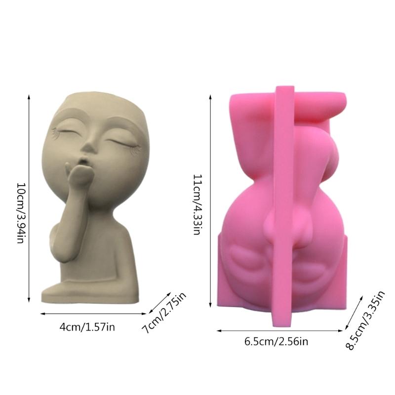 Succulents Flower Pot Resin Silicone Mold Suitable for Diy Garden Concrete Flower Pot Candle Holder Crafts Home Decor