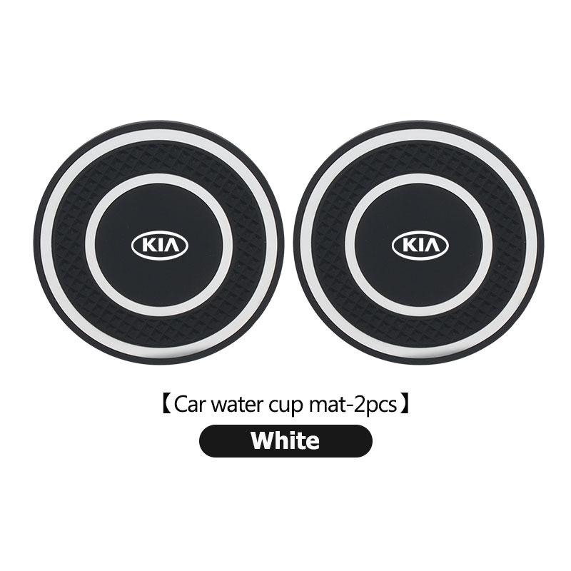 MYMX8 For KIA 2PC Car Coaster Water Cups Slot Non-Slip Pads Auto Interior Accessories Cerato Proceed Venga Stonic Picanto Sorento K5