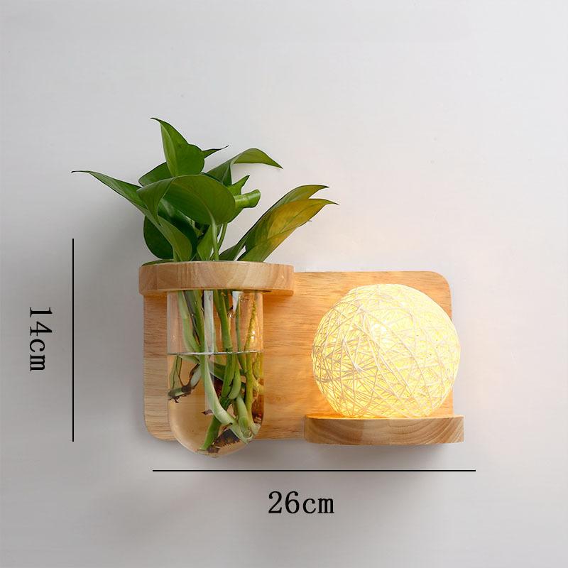 Nordic Wall Lamp Plant Wall Lights for Indoor Lighting Bedroom Living Room Home Decor Aisle Decoration