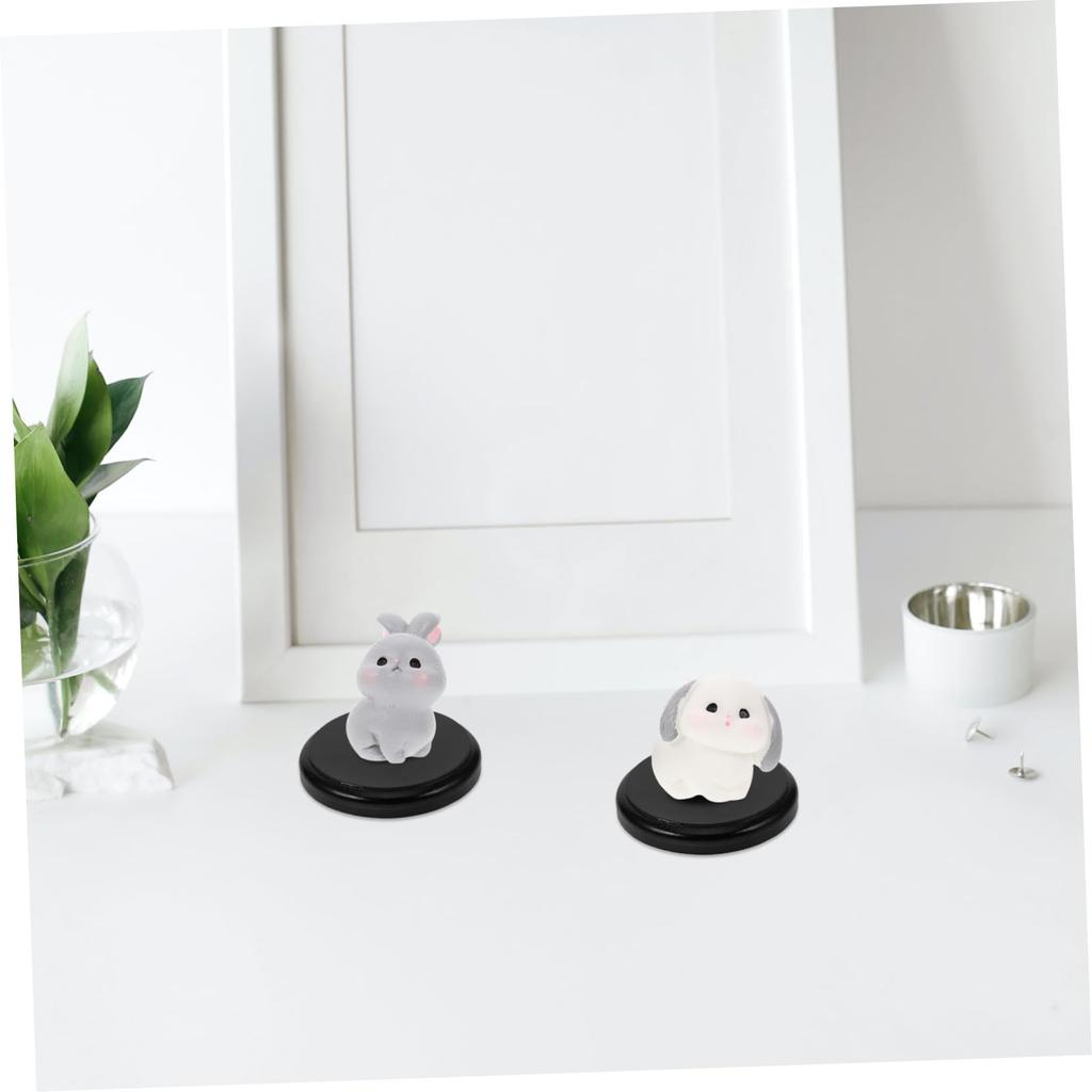 NUOBESTY Wooden Display Set of Round Inch Black Smooth for Miniature Figures and DIY 80g Stands, 3, Base, 3.15 Diameter, Finish, Crafts, Approx.