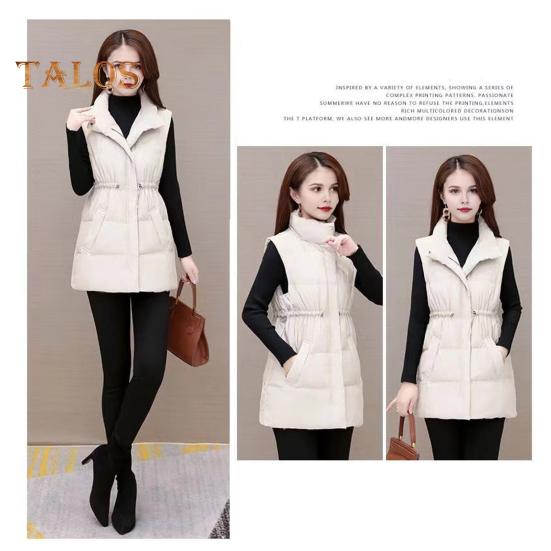 Женское зимнее пальто с воротником-стойкой — фото 12