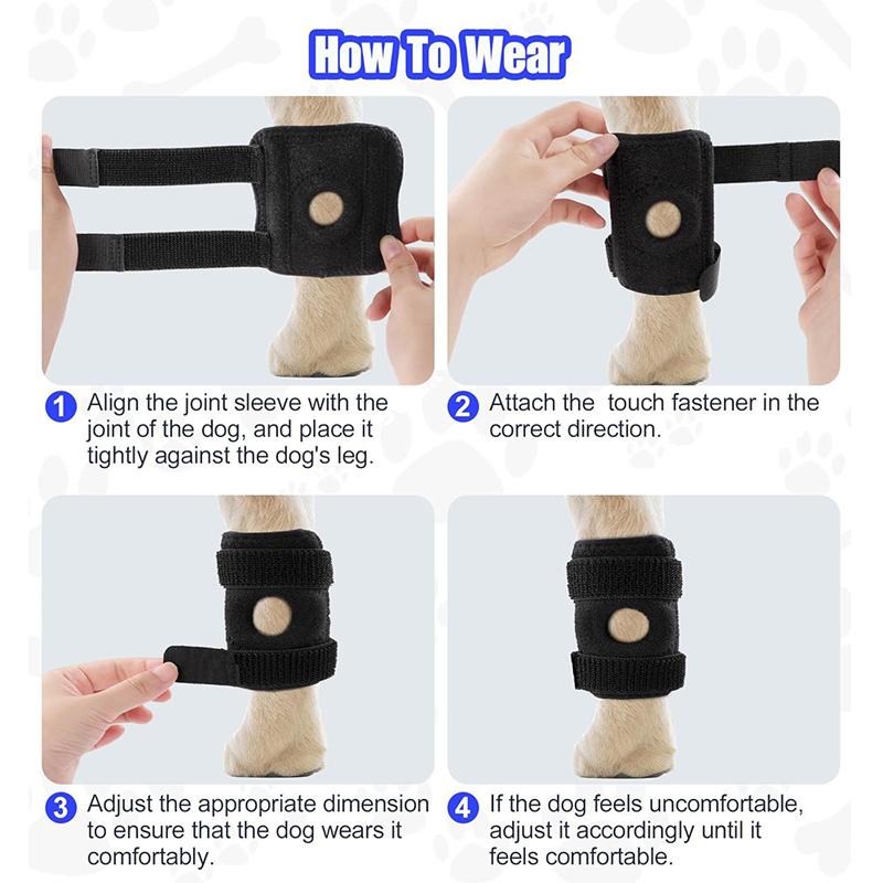 Pet Knee Pads Dogs Injury Recovery for Leg Hock Joint Wrap Breathable Injury Recover Legs Dog Protector Support Protects Bandage
