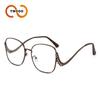 Two circles, personalized metal with diamonds, curved legs, sunglasses, women's European and American festival parties wear sunglasses T