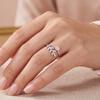 Plum Blossom Zircon Leaf Ring for Women - Adjustable Fashion Jewelry
