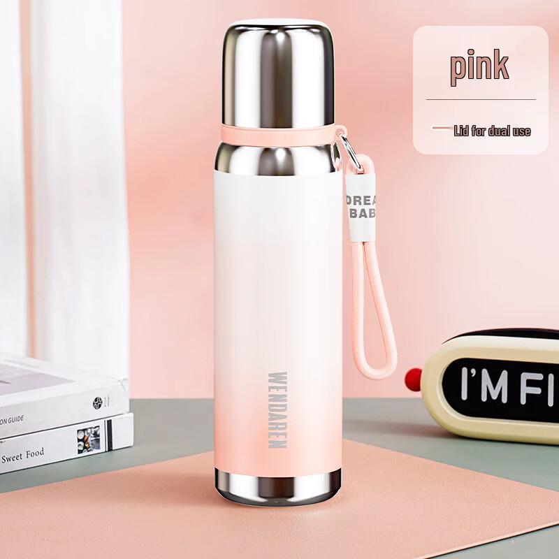 Shangqi Gradient Pink 316 Stainless Steel Insulated Tumbler Set, 600ml