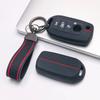 Silicone Key Fob Cover with Keychain for 4-button Flip Remote, Anti-Scratch & Anti-Drop Protective Case for Jeep Renegade Compass for Fiat 500X Toro