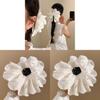 White Floral Lace Hair Claw For Women With Handmade Elegant Design For Daily Wear