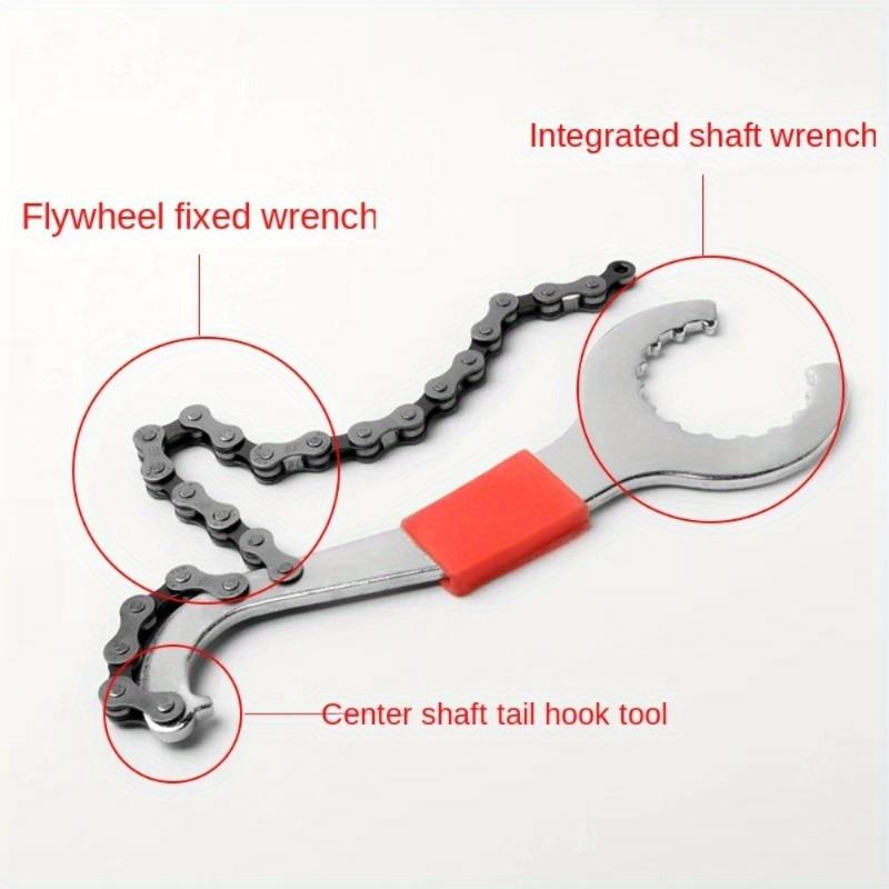 3 in 1 Multifunktions-Fahrradketten-Reparaturschlüssel Freilauf-Demontageschlüssel für MTB Rennrad Fahrradreparaturwerkzeuge Tretlagerabzieher