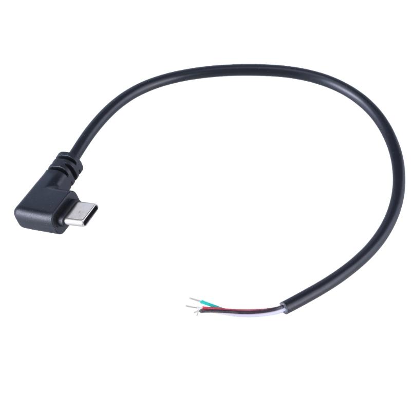 90 Degree/Straight Head USB Type C Male To 4Pin Connector Cable Cord Quick Charge and Sync Cord 480Mbps Speed
