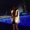 Europe, America, autumn and winter new fur coat women's vest medium and long coat LED luminous vest Christmas