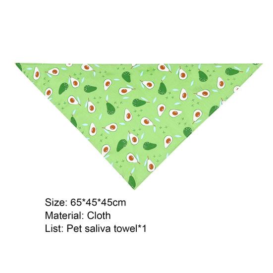 Pet Saliva Towel Fruit Print Adjustable Triangle Scarf Cat Dog Bandanas
