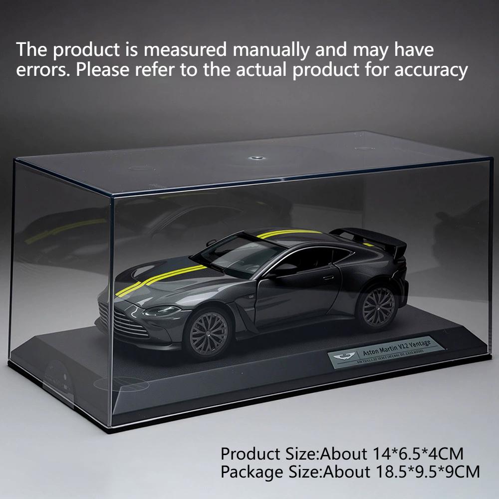 

1:32 Scale V12 Acrylic Box Model Car Toy Metal Diecast Doors Opened Rubber Tires Supercar Models Toys Decorative Items for Kids