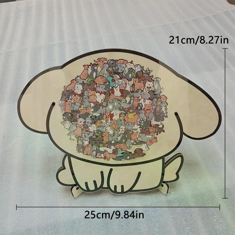 Hayvan Parçalı Köpek Ayı Şekilli Puzzle Ahşap Yapboz Benzersiz Düzensiz Hayvan Süslemeleri Koleksiyonluk Hediye Zorlayıcı