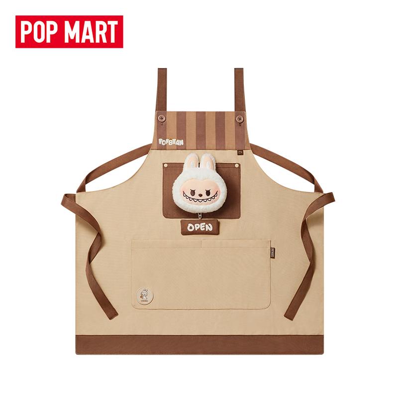 New POP MART The Monsters LABUBU Bubbles Cute Bean Coffee Factory Collection, Apron Trend Based Products PPMT-2508-0070
