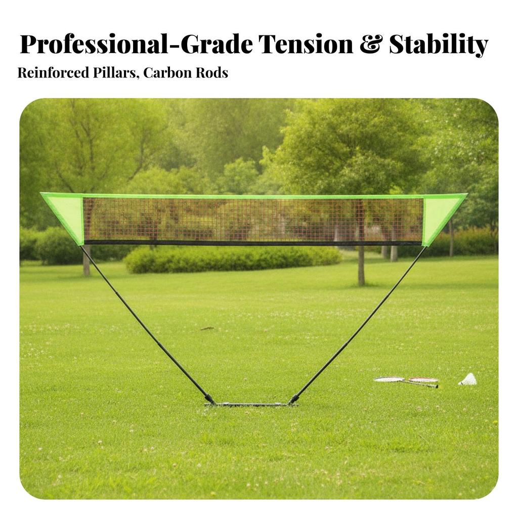 Badminton Net with Stand Easy Setup Set Minimal Space for Backyard