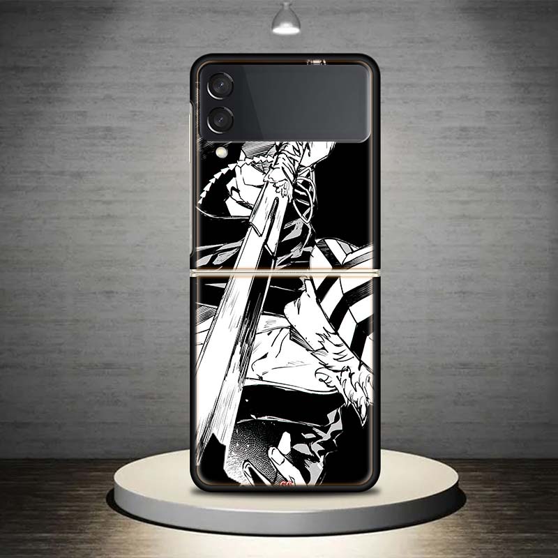 Bleach Kisuke Urahara For Samsung Galaxy Z Flip 7 6 5 4 3 5G Phone Case Black Cover ZFlip 7 6 5 4 3 Shockproof Bumper Coque Gala