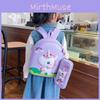 Cute And Colorful Pvc Unicorn School Backpack For Kids 3 To 5 Years Old With Fun Cartoon Style And Spacious Pencil Case