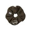 Heart Logo Knit Scrunchie Brown