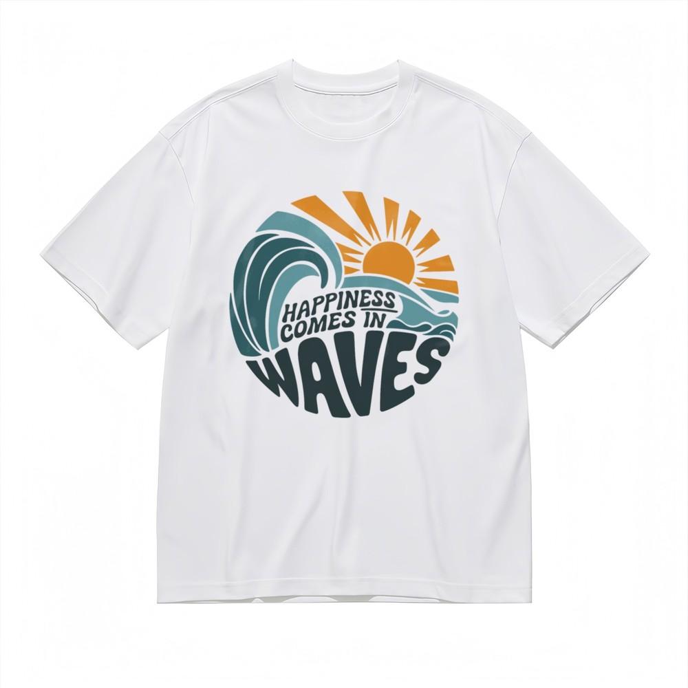 

Men s Trend Slight Stretch Comfy Classic T-Shirt Sun and Sea Design Printed Tee 3XL