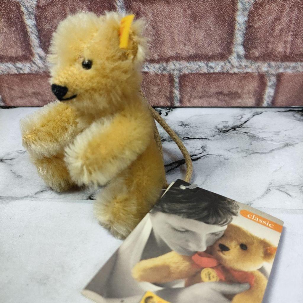 [USED] Steiff Mohair Teddy Bear Ornament, 2005, 8cm