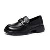 Popular thick-soled loafers, soft-soled shallow-mouth 2025 new comfortable rocking shoes, fashionable small leather shoes, work shoes