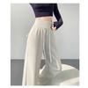 Women's Gray Sports High Waist Hanging Loose Slimming Straight Leg Wide Leg Pants American Sweatpants