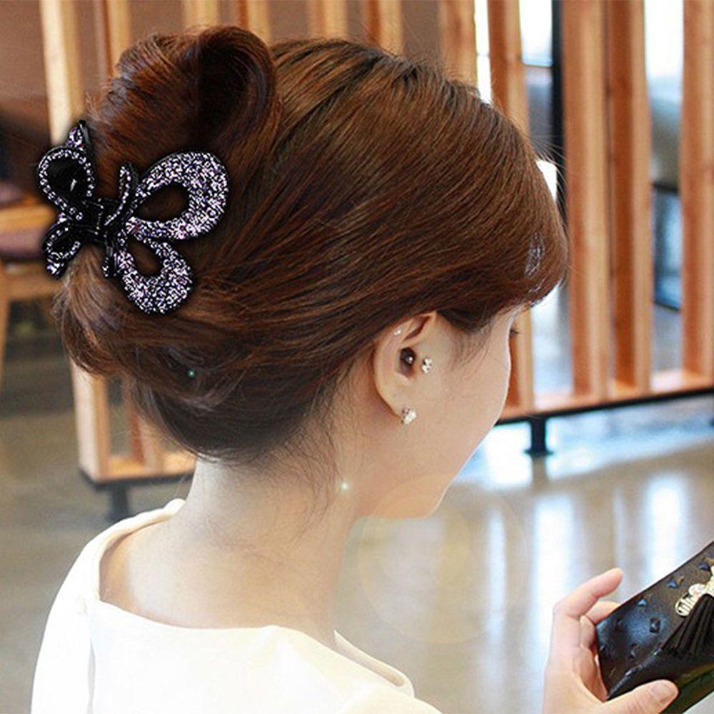 Heandband Crab Accessories Rhinestone Bow Butterfly Hairpin Hair Clips Crystal Hair Claw Vintage