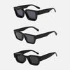 3pcs Brand Rectangle Sunglasses Women Men Shades Retro Square Black Sun Glasses Eyewear Trendy Punk Eyeglasses For Male UV400
