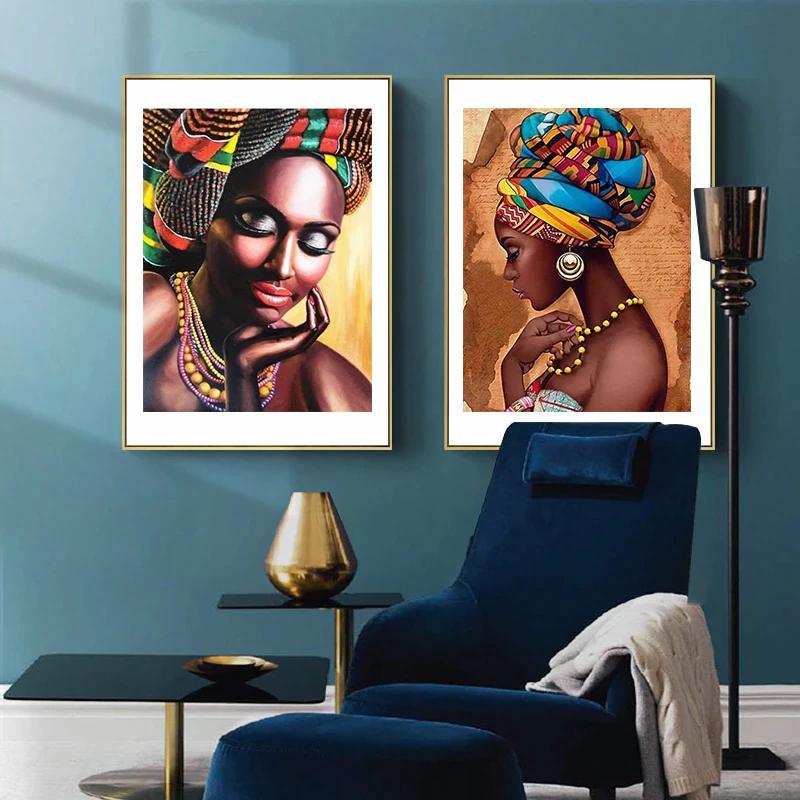 5D-Diamant-Stickerei, Porträt, Diy-Diamant-Gemälde, südafrikanisches Mädchen, komplett, rund, quadratisch, Diamant, Heimdekoration, Strass-Bild